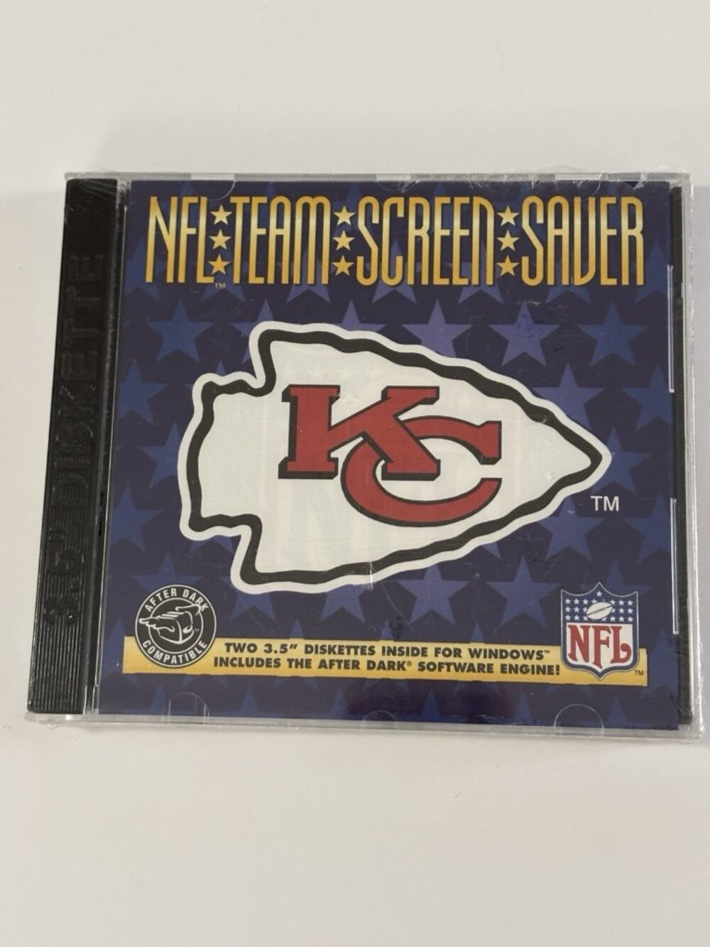 Vintage NFL Kansas City Chiefs Windows 95 Screen Saver After Dark Software New